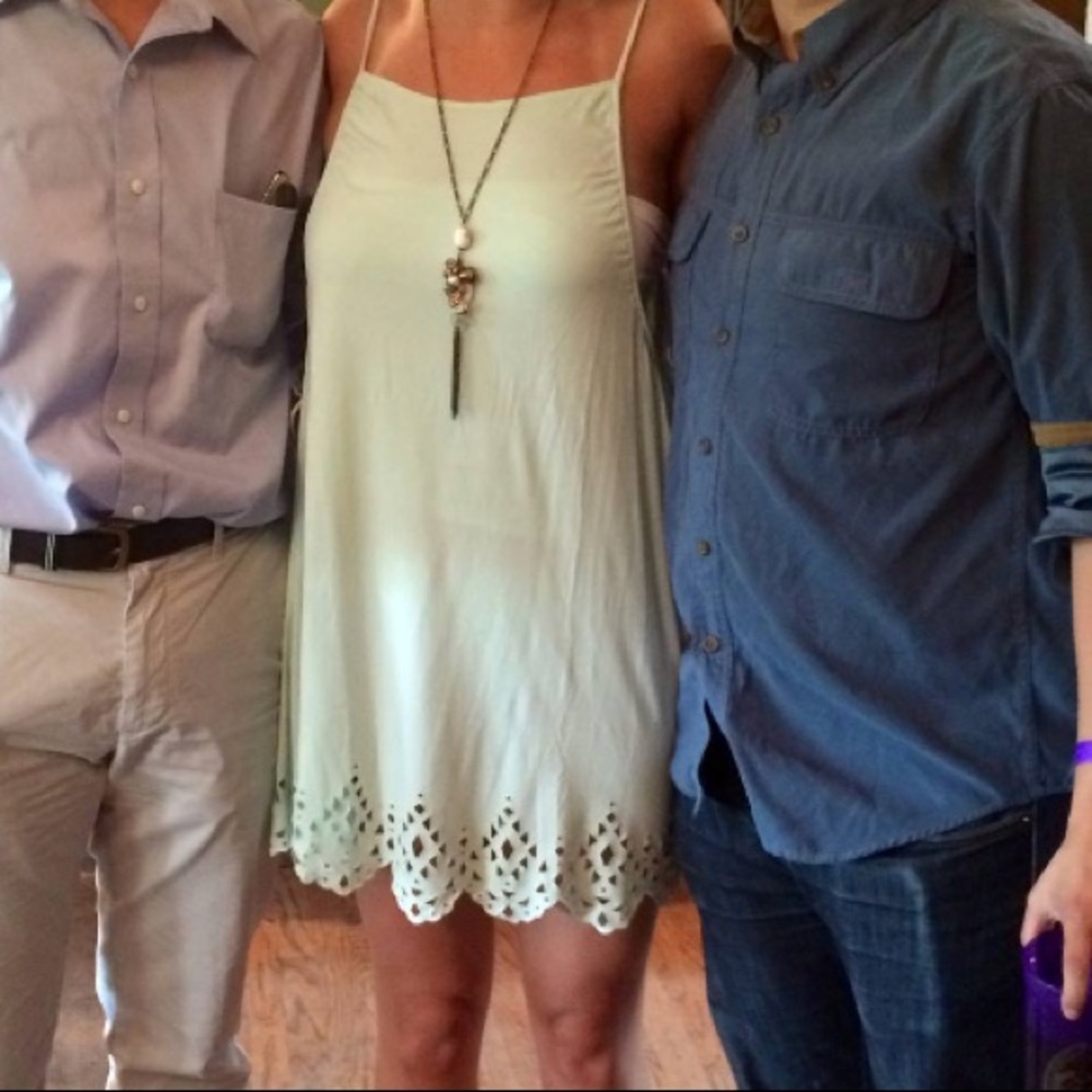 Mint green summer dress